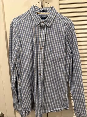Fish Hippie Men’s Light Blue Plaid Dress Shirt